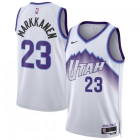 Maillot Basket Homme Utah Jazz Lauri Markkanen 2025-26 Nike Association Edition Blanc Swingman